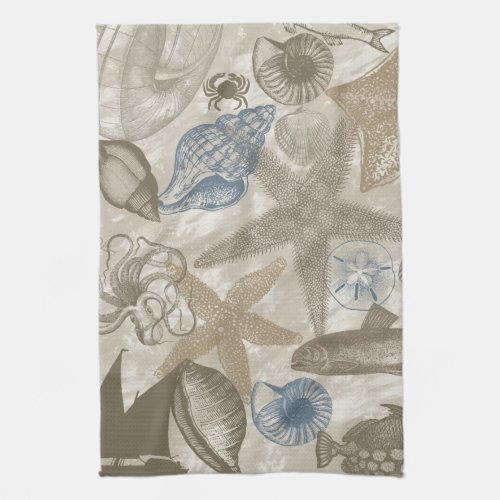 Beach day kitchen towel