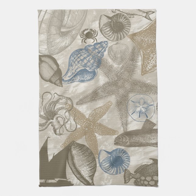 Beach day kitchen towel (Vertical)