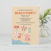 Beach Day Party Invitation (Standing Front)