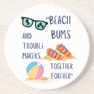 beach day quote coaster
