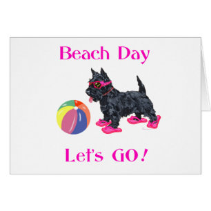 Beach Day Scottie Dog Cards