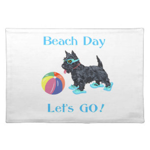 Beach Day Scottie Dog Placemat
