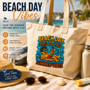 Beach Day Stickers Summer Vacation & Beach Party