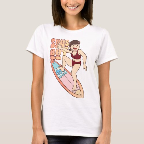 Beach Day Suns out Surfing Kiara _ BlackFox T_Shirt