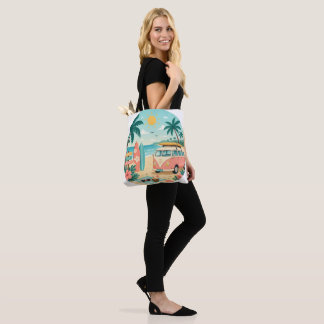 Beach day tote bag