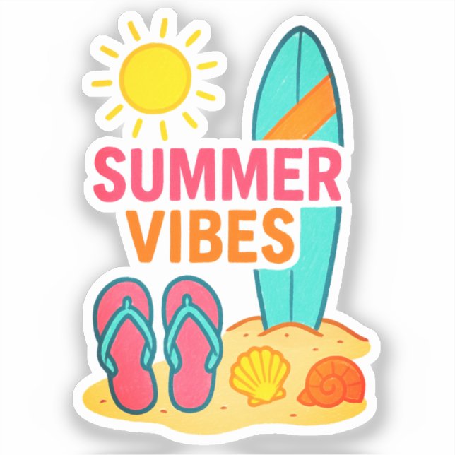 Beach Days Ahead Sticker (Front)