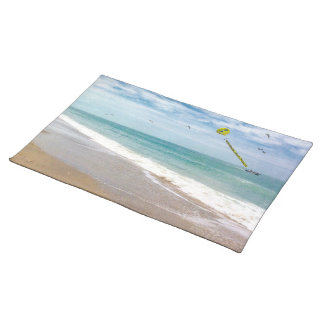 Beach Days, Breezy, Boat Banner with Seagulls Cloth Placemat