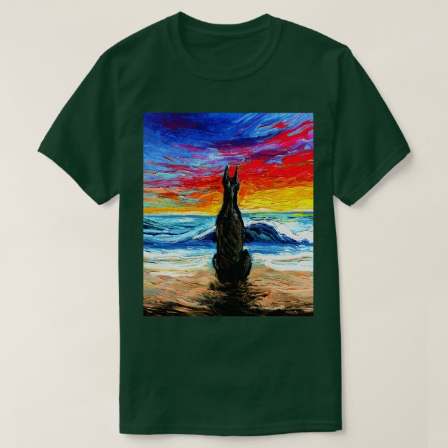 Beach Days Doberman T-Shirt (Design Front)