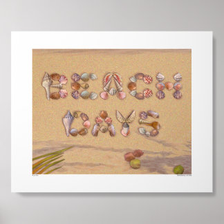 Beach Days in Sea Shells Acrylic Photo Tile