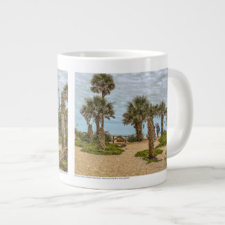 Beach Days, Overcast, Beach Garden Giant Coffee Mug
