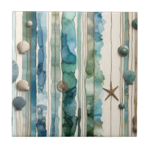 Beach design, alcohol ink art