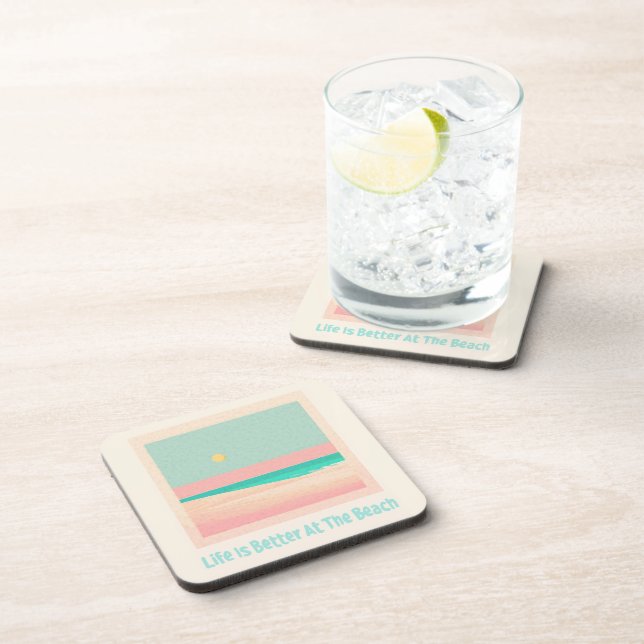 Beach design  beverage coaster (Right Side)