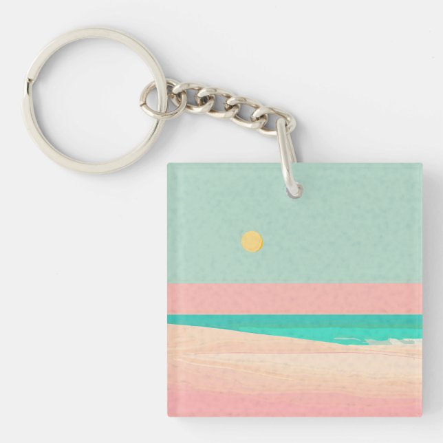 Beach design  keychain (Front)
