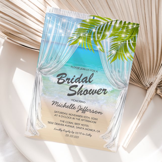 Beach Destination Bridal Shower Invitation (Creator Uploaded)