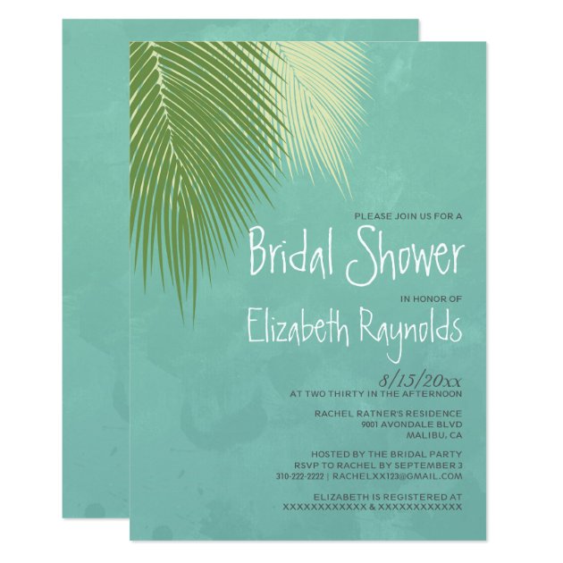 Beach Destination Bridal Shower Invitations