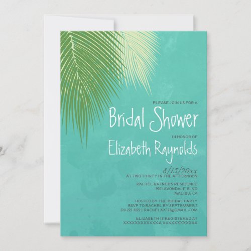 Beach Destination Bridal Shower Invitations