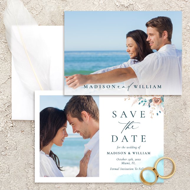 Beach Destination Save The Date Card (Creator Uploaded)