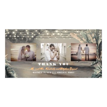 Beach Destination Tropical Wedding Thank You Card Beach Destination Tropical Wedding Thank You Card