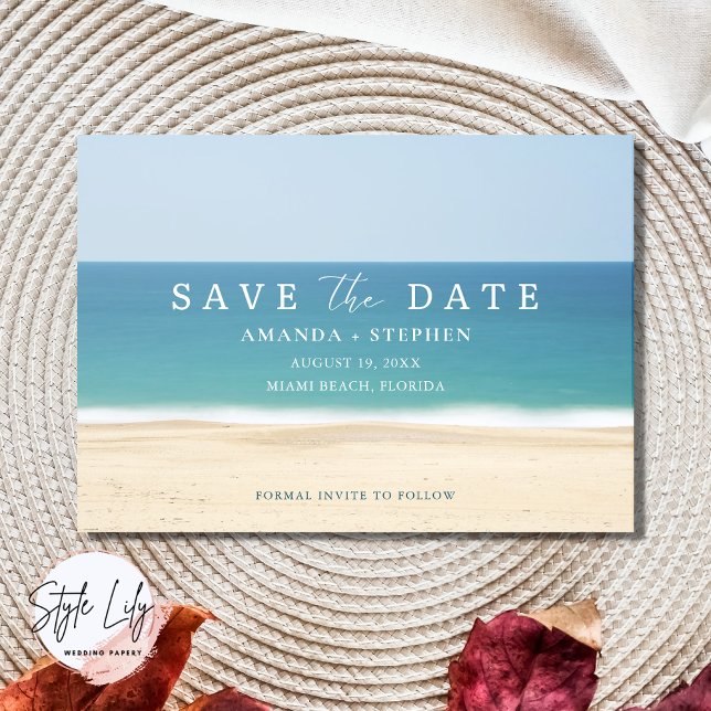 Beach Destination Wedding Photo Save The Date (Creator Uploaded)