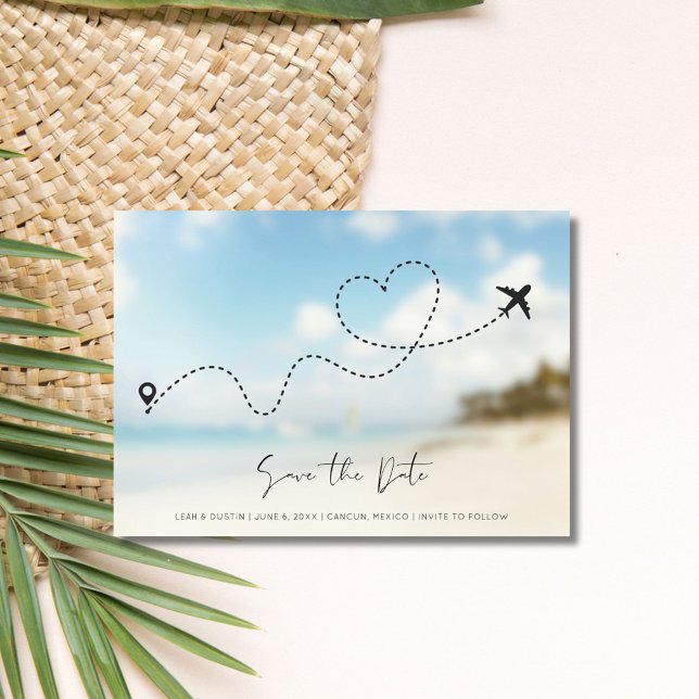 Beach Destination Wedding Photo Save the Date  (Beach Destination Wedding Photo Save the Date)