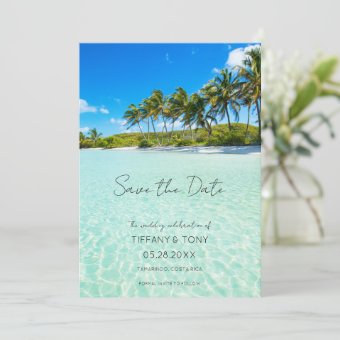 Beach Destination Wedding Photo Save the Date Zazzle