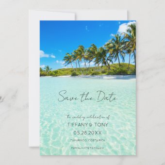 Beach Destination Wedding Photo Save the Date Zazzle