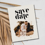 Beach Destination Wedding Photo Save the Date Announcement Postcard<br><div class="desc">Don't sacrifice style when on a budget with these modern Beach Destination Wedding Photo Save the Date postcards. With a simple, modern typography design and your favorite engagement photo, these save the dates set the tone for your upcoming beach wedding. Add your photo to the front and your wedding details...</div>