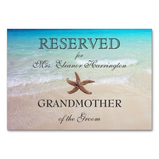 reserved seating cards
