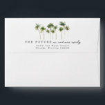Beach Destination Wedding Return Address Envelope<br><div class="desc">This is a modern elegant beach themed return address envelope featuring a minimalist font pairing and watercolor palm trees. Edit all wording and all font and background colors. The colors of the palm trees are not editable // For matching items, please visit the "KAIA" collection in the Sincerely By Nicole...</div>