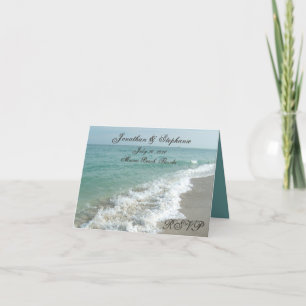Beach Destination Wedding RSVP Cards