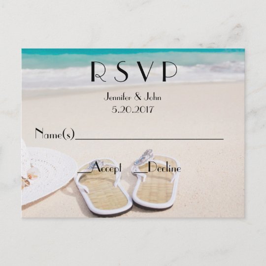 Beach Destination Wedding Rsvp Cards Zazzle Com