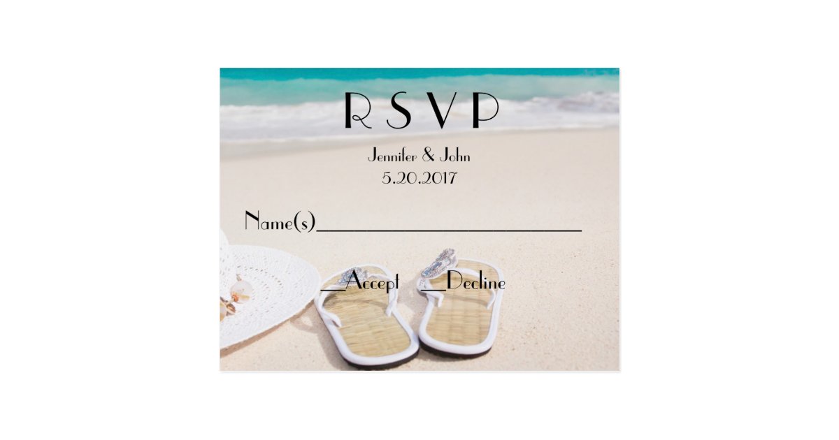 Beach Destination Wedding RSVP Cards | Zazzle.com