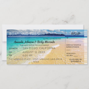 Beach Destination Wedding RSVP Invitation