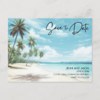 Beach Destination Wedding Save The Date
