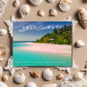 Beach Destination Wedding Save the Date Announcement Postcard