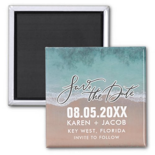 Beach Destination Wedding Save the Date Magnet