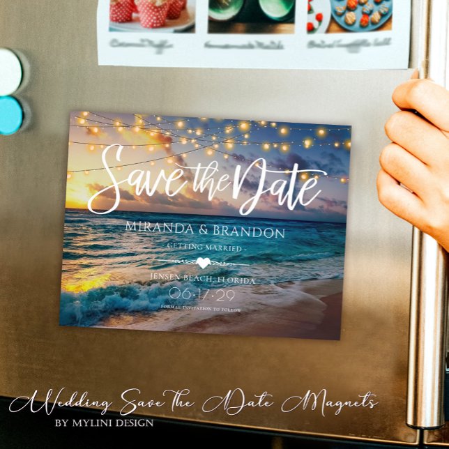 Beach Destination Wedding Save the Date Magnet (Creator Uploaded)