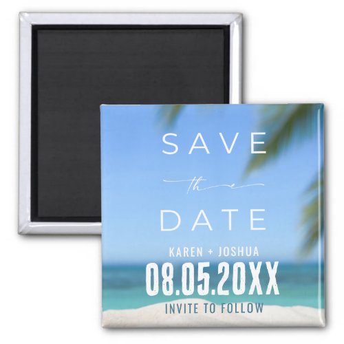 Beach Destination Wedding Save the Date Magnet