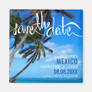 Beach Destination Wedding Save the Date Magnet