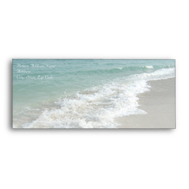 Beach Destination Wedding Ticket Envelopes (Front)