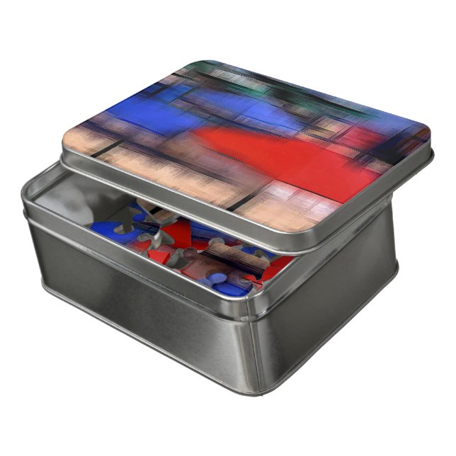 Beach digital effect of style "impression"  jigsaw puzzle (Lid Open)