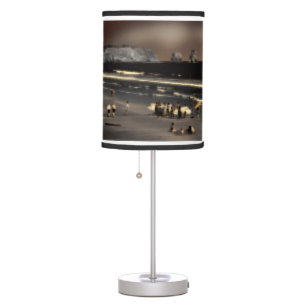 Beach digital effect of style "impression" table lamp