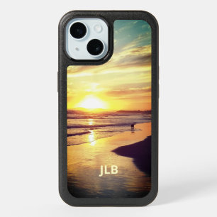 Beach Dog in California Surf Personalized iPhone 15 Case