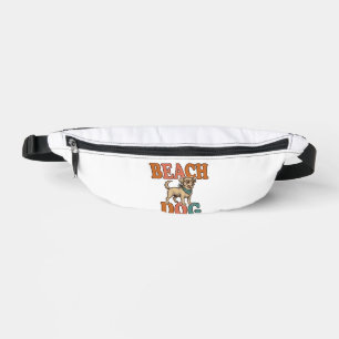 Beach Dog Vintage Engraving Graphic Design_1 Fanny Pack