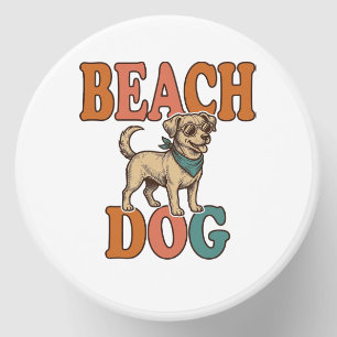 Beach Dog Vintage Engraving Graphic Design_1 Mini Candle Favors