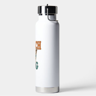 Beach Dog Vintage Engraving Graphic Design_1 Water Bottle
