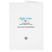 Beach Dog Whimsy Art Green Blue (Back)