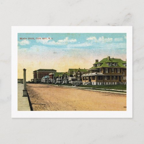 Beach Dr Cottages Cape May New Jersey Vintage Postcard