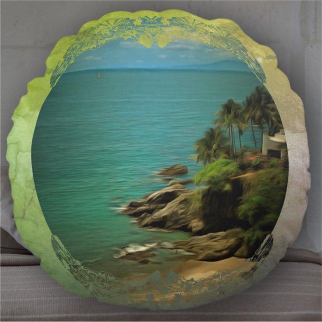 Beach Dream 0026 Round Pillow (Creator Uploaded)