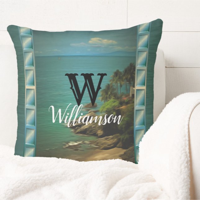Beach Dream 0026 Throw Pillow (Creator Uploaded)